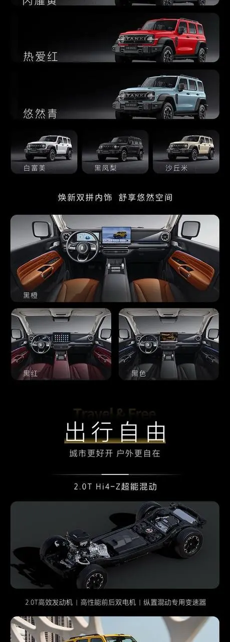 TANK 300 Black Orange Interior
